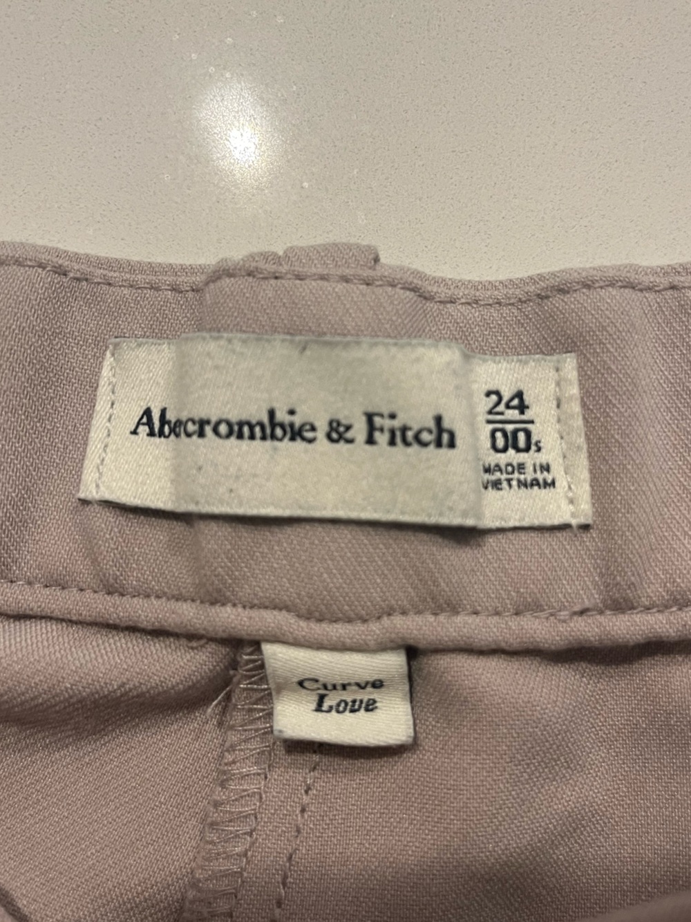 A&F Sloane Tailored Pant Light Brown Tan in size 00/24 Short Curve Love - Picture 5 of 5